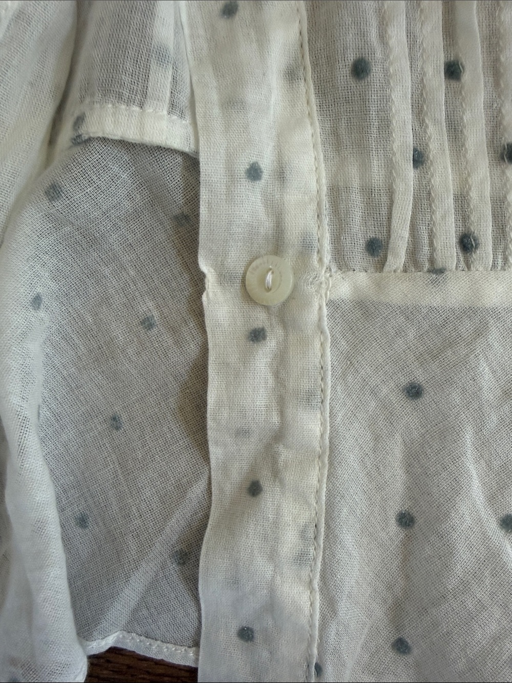 Doen Oleta Polka Dot Lace Collar Top - Picture 7 of 10